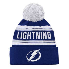 Outerstuff Dětská zimní čepice Tampa Bay Lightning NHL Jacquard Cuffed Knit With Pom