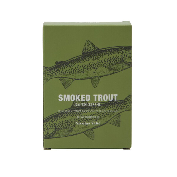 Nicolas Vahé Uzený pstruh v olivovém oleji 110 g, zelená barva