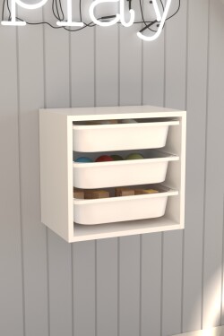 FRONTI Nástěnný víceúčelový úložný box VERA - bílý