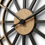 DumDekorace VICTORIA 75 cm dřevěné nástěnné hodiny – tichý mechanismus