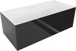 MEXEN/S - Nita volně stojící vana 170 x 80, bílá/černá, sifon a přepad bílá 52091708075-20