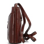 Luxusní dámská kožená crossbody kabelka Violiana, hnědá
