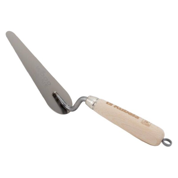 Lžíce štukatérská nerez 160 x55 x 20 mm, kočičí jazyk, dřevěná rukojeť WOOD LINE