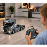 Mamido Kamion na dálkové ovládání R/C Scania Huina 1501 1:8 stříbrný