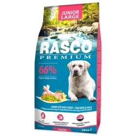 Rasco Premium Junior Large kuře s rýží 15kg / Granule pro štěňata (1704-10037)