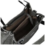 Módní dámská koženková kabelka na rameno Harieta, šedá