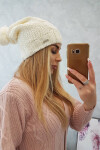 Fleecová čepice Carolina K243 ecru UNI