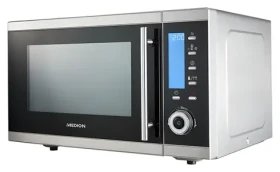 Medion MD15501 stříbrno-černá / Mikrovlnná trouba / 2500 W / 25 l / horkovzdušná / gril (50076186)