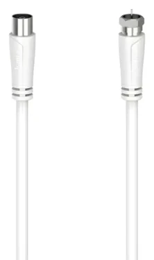 Hama Anténní kabel F-anténní zásuvka bílá / Anténní kabel / 90 dB / 1,5 m / 75 ohm (002050610000)