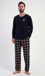Pánské pyžamo dlouhé Alfréd tmavě modrá XXL