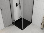 MEXEN/S - Roma sprchový kout 90x90, transparent, černá + černá vanička se sifonem 854-090-090-70-00-4070B