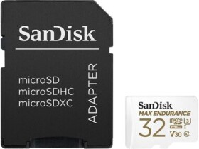 SanDisk Max Endurance microSDHC 32GB + adaptér / Class 10 / UHS-I / U3 / V30 / čtení: 100MBs / zápis: 40MBs (SDSQQVR-032G-GN6IA)