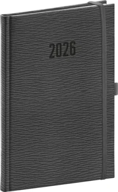NOTIQUE Týdenní diář Rivoli 2026, šedý, 15 x 21 cm (PGD-TA5RI-6002)