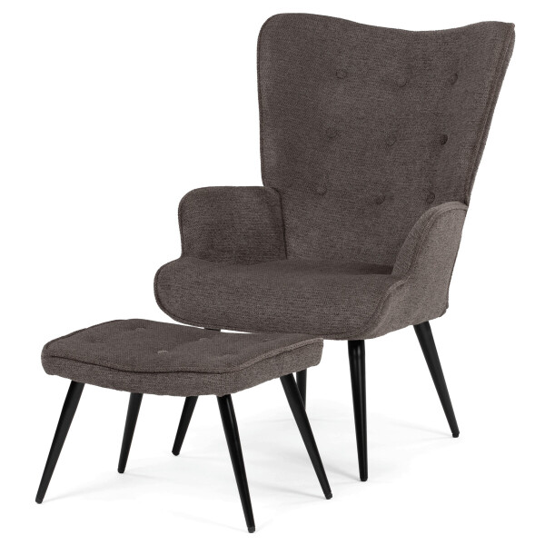 Relaxační křeslo, šedá, látka, AK-303B GREY2