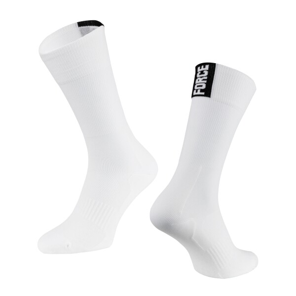 Ponožky FORCE SECTOR, bílé, velikost L/XL (barva bílá)