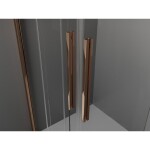 MEXEN/S - Velar Duo čtvercový sprchový kout 90 x 90, transparent, růžové zlato 871-090-090-02-60