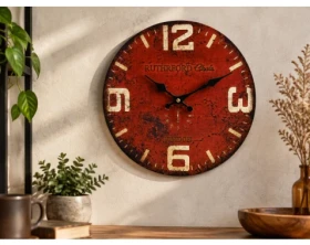 Nástěnné hodiny London 30 cm, retro vintage, MDF