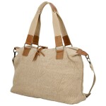 Stylová textilní kabelka na rameno Sofie, tmavě béžová