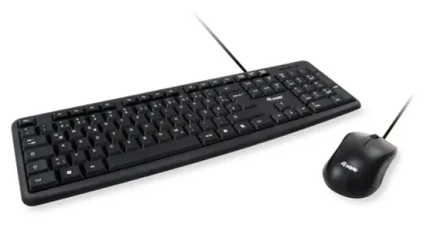 Equip Klávesnice a myš ES černá / Klávesnice a myš / Kabelové / QWERTY / 105 kláves / 1,35 m (245201)