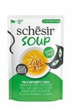 Schesir Cat kapsa Adult Soup kuře/mrkev/dýně 40g