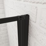 H K - Vanová zástěna pětidílná V5 120, černá, čiré sklo SE-V5120B
