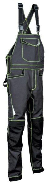 Pracovní kalhoty s laclem COFRA REDONDA Barva: Černo/ Zelená, Velikost: 52 (V488_0_04_52)