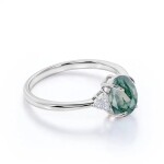 LUNICA Stříbrný prstýnek MECHOVÝ ACHÁT Velikost prstenu: 7 (EU: 54-56) 0938_7