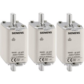 Siemens 3NA3822 NH pojistka velikost pojistky = 000 63 A 500 V/AC, 250 V/AC 3 ks