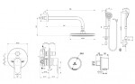 IDEAL STANDARD - Cerafine O Sprchový set s baterií pod omítku, s tělesem, 3 proudy, průměr 20 cm, chrom BD189AA