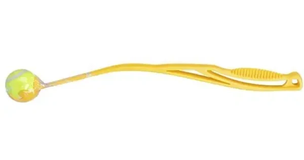 HUHUBAMBOO Házecí hračka s tenisákem 68 cm žlutá / Aport a přetahování (356956)