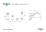 BESCO - 4 - otvorová vanová baterie ASPIRA chrom s příslušenstvím BABWA4CH