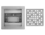REA - Podlahová vpusť DOTS 120x120 kartáčovaný nikl REA-G6202