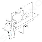 KLUDI - Ameo Sprchová baterie, chrom 416750575