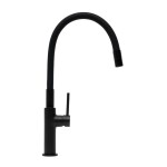 Dřezová baterie SAT se silikonovým ramínkem černá matná SATBSD290CM SATBSD290CM