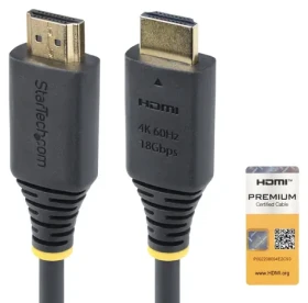 StarTech Premium HDMI černá / Kabel / 3 m / 4K 60Hz / HDR10 / ARC (HDMI2-CABLE-4K60-3M)