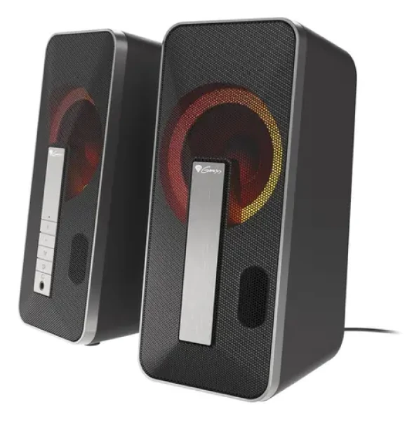 Genesis Helium 100BT RGB černá-stříbrná / Reproduktory / 2.0 / 10W / Bluetooth 5.0 / RGB podsvícení (NCS-1635)