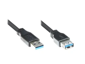 Good Connections USB-A - USB-A 1 m černá / Prodlužovací kabel / USB 3.0 / 5 Gbit/s (2711-S01)