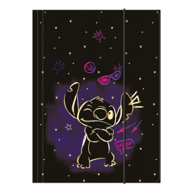 Colorino školní desky s gumičkou, Stitch Gold 3, A4, karton - 12ks