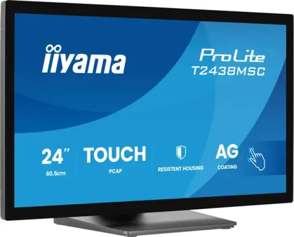 23,8" IIYAMA T2438MSC-B2 černá / Dotykový monitor / IPS / Full HD / 120Hz / HDMI+DP / repro (T2438MSC-B2)