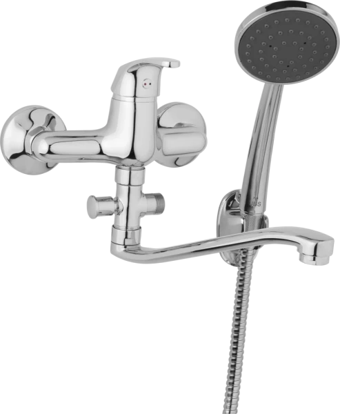 JB Sanitary Nástěnná umyvadlová a sprchová baterie SLIM, rozteč 150 mm, s příslušenstvím, S ramínko 250 mm A10 36 21