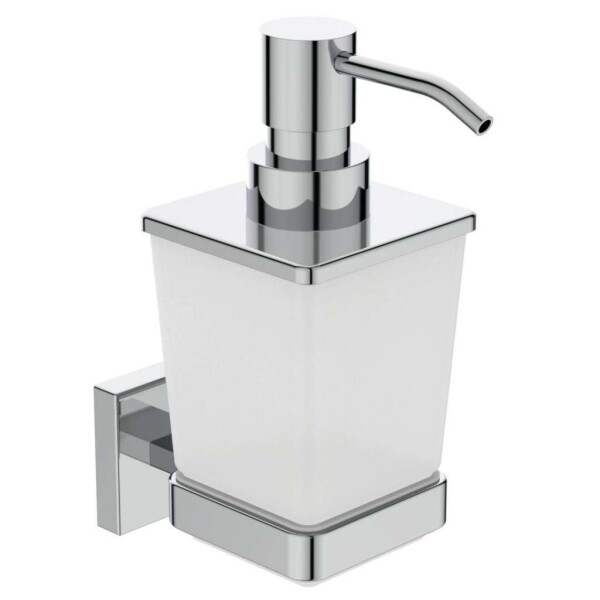 IDEAL STANDARD - IOM Square Dávkovač mýdla s držákem, matné sklo/chrom E2252AA