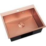 MEXEN - Solix ocelový dřez 1-bowl 600 x 500 mm, měď HC 6408601000-65HC