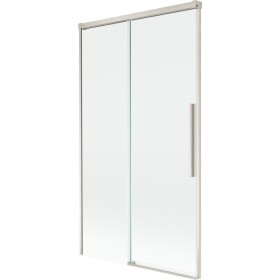 MEXEN/S - Rox vanová zástěna 2-křídlová posuvná 100 x 150, transparent, nikl kartáčovaný 8C9-100-001-97-00