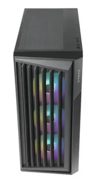 AZZA Torrent 490 černá / Počítačová skříň / Midi Tower / Mesh / USB-C / tvrzené sklo / RGB (CSAZ-490)