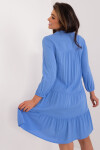 Modré letní šaty s volány SUBLEVEL