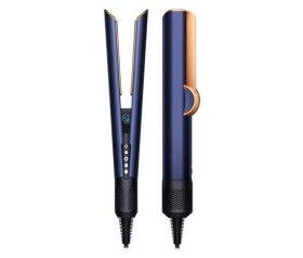 Dyson Airstrait HT01 žehlička na vlasy, LCD displej, Hyperdymium™ motor, automatická pauza, pruská modrá/měděná