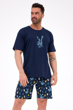 PÁNSKÉ PYŽAMO KR 326/318 ZAJÍČCI GRANÁT XL