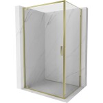 MEXEN/S - Exo sprchový kout dveře křídlové 70 x 85, transparent, zlato 8181-070-085-50-00