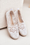 Dámské krajkové espadrilky bílé Adelira 37