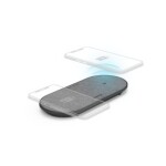 ZENS bezdrátová indukční nabíječka Aluminium Series Dual Wireless Charger ZEDC10W/00 Výstup Qi standard, USB A bílá